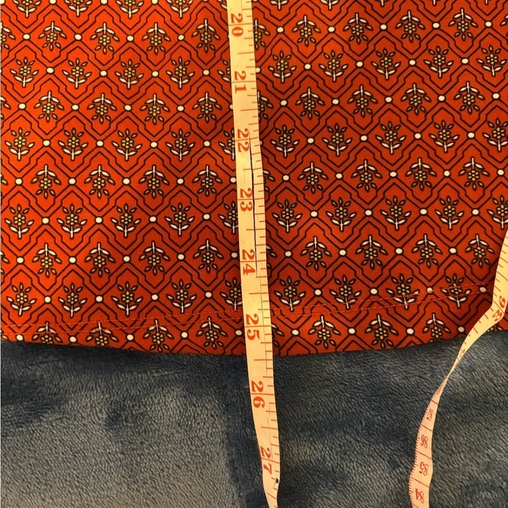 Liz Claiborne Orange Tie Front Relaxed Blouse - Picture 5 of 8